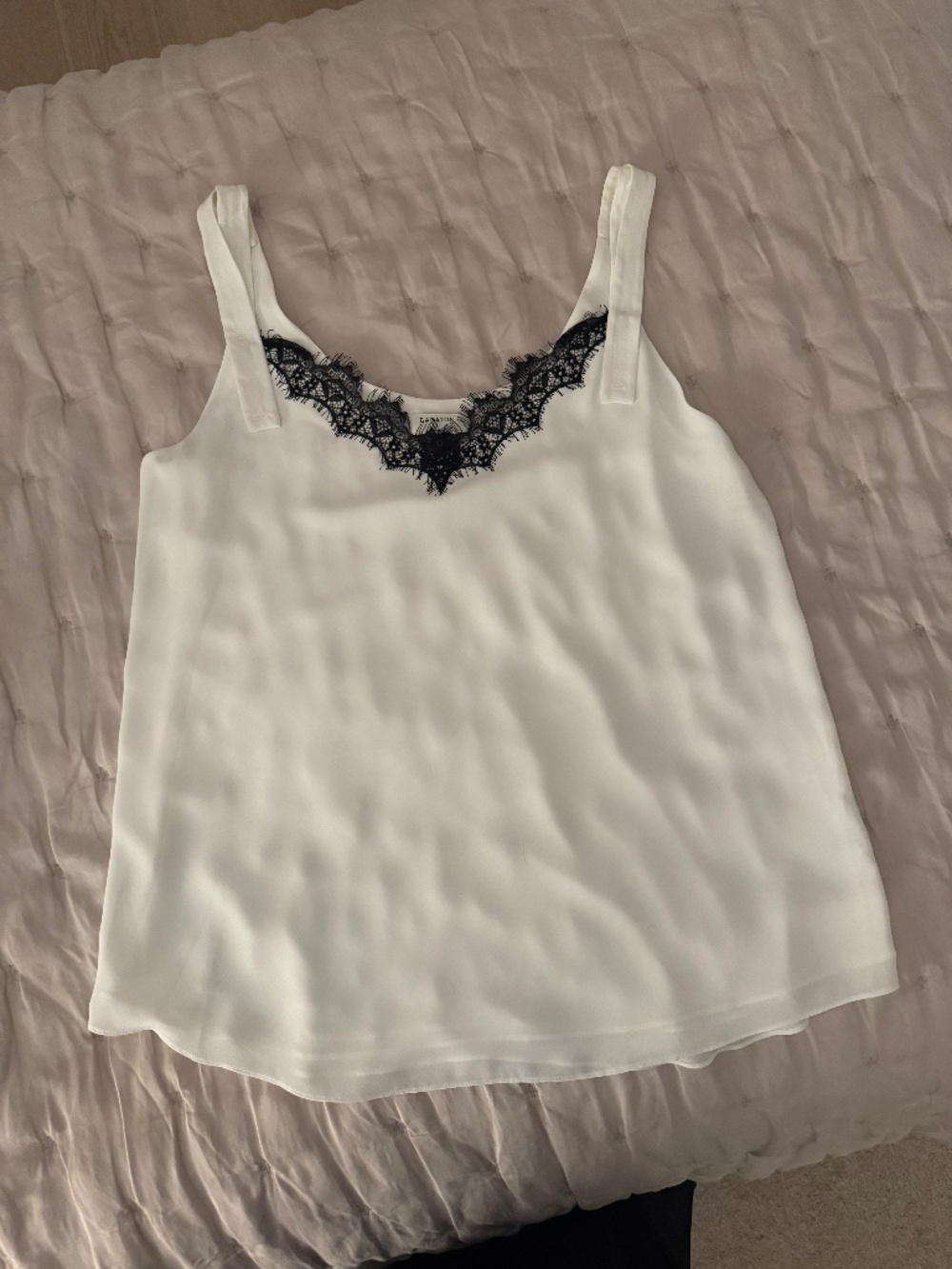 Babaton Tank with Lace Trim - size L
